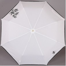 Белый женский складной зонт 3912
