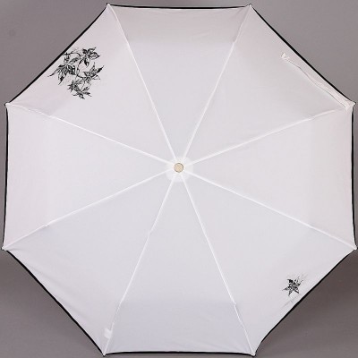 Белый женский складной зонт 3912