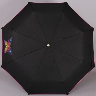 Черный женский зонт AIRTON 3912 Бабочка