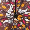 Зонт в три сложения Airton 3915 Цветы на коричневом фоне