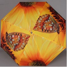 Женский зонт Ame Yoke Бабочка на подсолнухе
