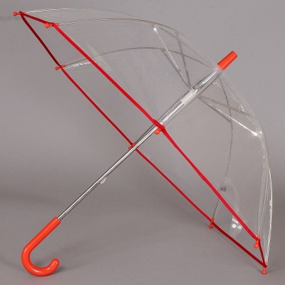 Зонт детский прозрачный с красной окантовкой ArtRain 1501