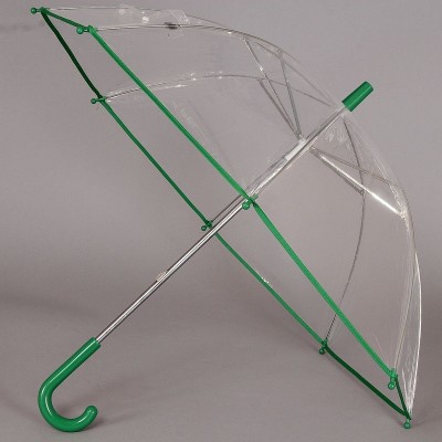 Зонт трость детский с зелёной окантовкой ArtRain 1501