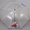 Детский прозрачный зонт трость ArtRain 1511-04 Пожарная машинка