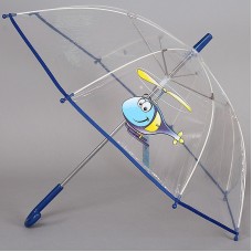 Зонтик трость детский прозрачный ArtRain 1511-02 Вертолетик
