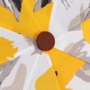 Зонт женский с ручкой дерево ArtRain 3535 Желтые цветы