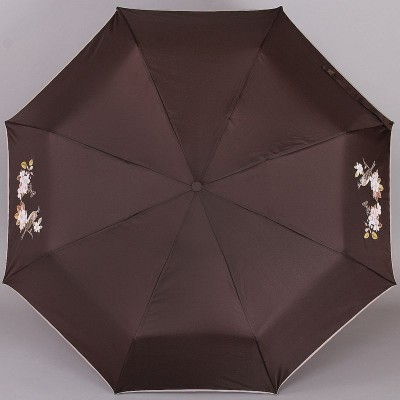 Коричневый зонтик полуавтомат ArtRain арт.3611-1712 Птичка на ветке