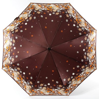 Зонт женский Doppler 74660FGL17-9802 Цветочная сказка на коричневом