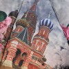 Зонт женский Drip Drop 974-02 Достопримечательности Москвы