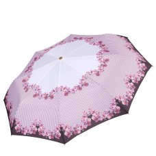 Зонт женский в полоску с цветочками Fabretti L-17106-2