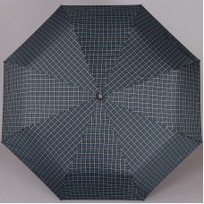 Зонт черный Fabretti MCH-5 серая синия клетка