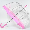 Зонт-трость женский Fulton L041-22 Pink Прозрачный-Розовый