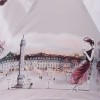 Плоский легкий (170гр) зонтик Lamberti 73116-1817 Прекрасные парижанки Софи Гриотто