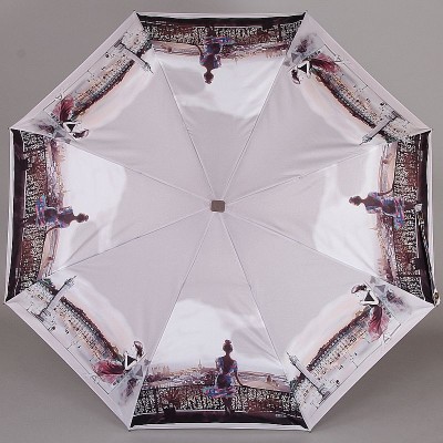 Плоский женский зонт Lamberti 73715-1817 Прекрасные парижанки Софи Гриотто