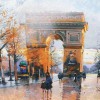 Женский зонт (полный автомат) купол-104см, 420гр Lamberti 73945-2002 Осень в Париже