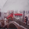 Плоский мини зонт Lamberti 75336-1806 Мост в Венеции Ричарда Макнейла