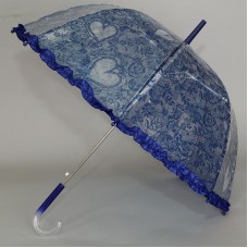 Детская зонт трость Magic Rain 14891 Сердечки синяя