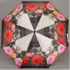 Зонт с сатиновым куполом женский Magic Rain 4333-0005 Розы
