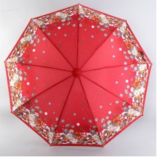 Женский зонт M.N.S P406 Цветочки на красном