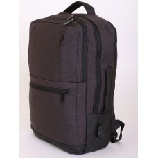 3019-01 Деловой рюкзак трансформер Черный