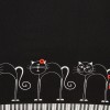 Складной женский зонт NeX 33841-036A Кошечки на черном