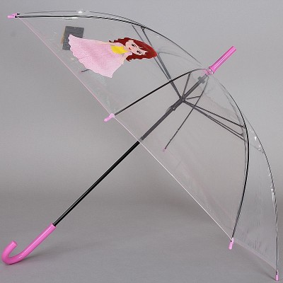 Прозрачный детский зонтик трость TORM 1171-05 Принцесса