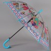 Зонтик трость прозрачный детский со свистком TORM 14807-01Русалочки