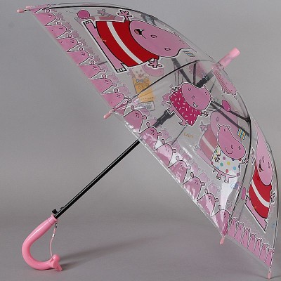 Детский прозрачный зонт трость TORM 14807-06 Бегемотики