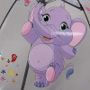 Детский зонт-трость прозрачный со свистком TORM 14807-108 Сиреневые слоники