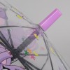Детский зонт-трость прозрачный со свистком TORM 14807-108 Сиреневые слоники