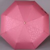 Розовый (однотонный) женский зонтик с переливающимся узором Три слона 106
