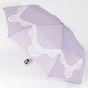 Сиреневый женский зонт Три Слона 190 Кружева с кристалликом