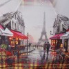 Легкий женский зонтик плоский Три Слона 681 Прогулка по Парижу