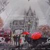 Легкий зонт женский Три Слона 681 Лондон под дождем