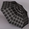 Черный зонт Три Слона 907 серая коричневая клетка