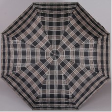 Зонт с увеличенным куполом (104 см) в клетку (серая коричневая полоска) Три Слона 907