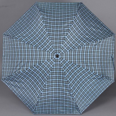 Светло-синий зонт TRUST FAMM-21X в клетку