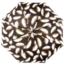 Зонт трость женский Trust LAMP-23P Перья на коричневом