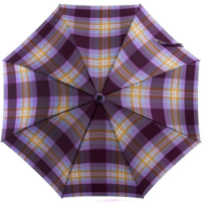 Зонт женский трость TRUST Lamp-23X Желто-фиолетовая клетка