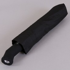 Черный зонтик с ручкой трансформер и фонариком Veer v-32-32