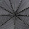 Зонт мужской Zest 13853 Черный с тонкой белой полоской в клетку