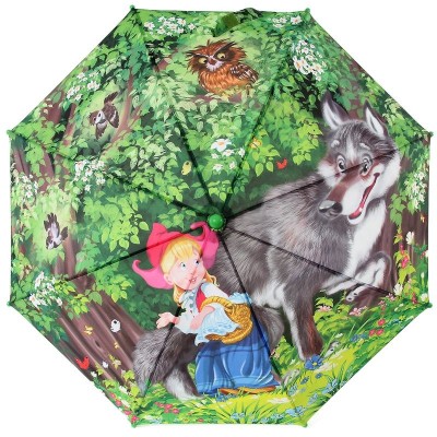 Зонт-трость детский Zest 21565 Красная Шапочка и Волк