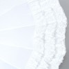 Зонт-трость свадебная женская Zest 21572W Белая с рюшами