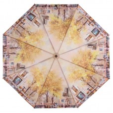Легкий женский зонт от дождя ZEST 23715-16 Картины осени