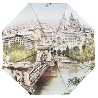Женский зонт с рисунком на весь купол ZEST 23785-838 Набережная