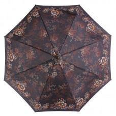 Зонт ZEST от дождя 23816 Коричневый цветочный узор