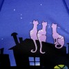 Всесезонный зонт ZEST женский 23926-2789 Коты на крыше