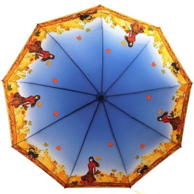 Зонт с длинным стержнем ZEST 239996-8027 Осенняя прогулка
