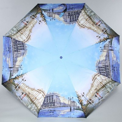 Женский зонт с большим куполом Zest 24985 Город после дождя