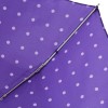 Зонтик женский ZEST 25518 Фиолетовый в горошек с бантиком